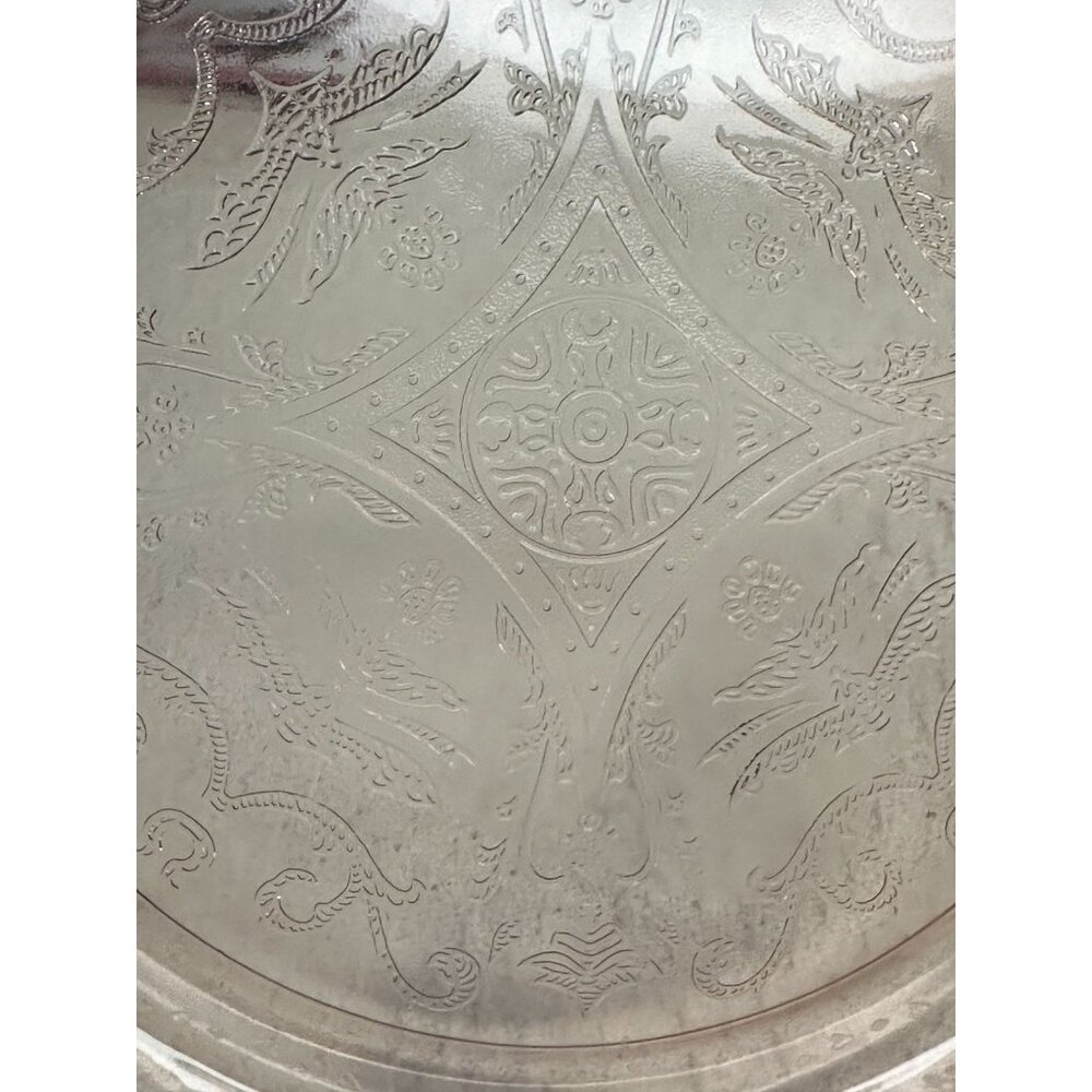 Pink Madrid pattern Federal Depression Glass Plate 10 3/8" Bridal Baby Shower - Picture 3 of 5